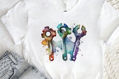 Watercolor Wrench PNG Clipart Product Image 2
