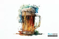 Watercolor Beer clipart png clipart Product Image 1