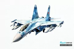 Fighter Aircraft Watercolor PNG Clipart Product Image 1