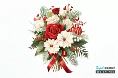 Christmas Flower Bouquet PNG Clipart Product Image 1