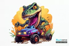 Dinosaur Monster Truck PNG Clipart Product Image 1