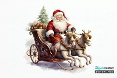 Watercolor Santa Claus PNG Clipart Product Image 1