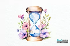 Hourglass Flower Watercolor PNG Clipart Product Image 1