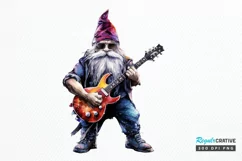 Watercolor Rockstar Gnome PNG Clipart Product Image 1