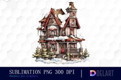 Watercolor Cozy Retro Christmas Clipart Product Image 1