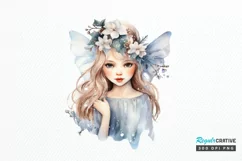Winter Fairy Watercolor PNG Clipart Product Image 1