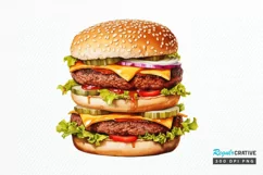 Big Hamburgers Sublimation PNG Clipart Product Image 1