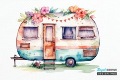 Watercolor Caravan Sublimation PNG Clipart Product Image 1