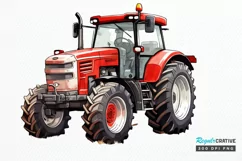 Farm Tractor Watercolor Sublimation PNG Clipart Product Image 1