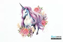 Fairy Unicorn Sublimation PNG Clipart Product Image 1