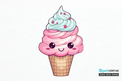 Artistic Drawing Kawaii Ice Cream PNG Clipart Product Image 1