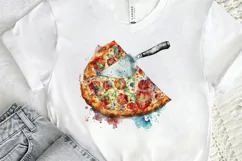 Watercolor Pizza Cutter PNG Clipart Product Image 2