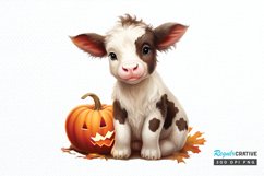 Baby Cow For Halloween Sublimation PNG Clipart Product Image 1