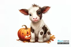 Baby Cow For Halloween Sublimation PNG Clipart Product Image 1