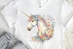 Watercolor Cute Unicorn PNG Clipart Product Image 2