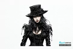Gothic Fashion Girl PNG Clipart Product Image 1