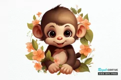 Cute Happy Baby Animal Sublimation PNG Clipart Product Image 1