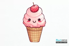 Artistic Drawing Kawaii Ice Cream PNG Clipart Product Image 1