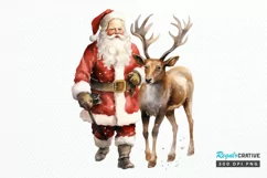Watercolor Santa Claus PNG Clipart Product Image 1
