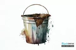 Watercolor Paint Bucket PNG Clipart Product Image 1