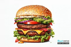 Big Hamburgers Sublimation PNG Clipart Product Image 1