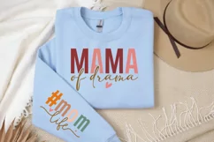 Mama of drama Sleeve SVG, Mom Sleeve SVG,Boho Mom Sleeve SVG Product Image 2