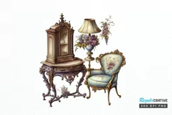 Watercolor Victorian Furniture png clipart Product Image 1