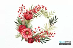 Christmas Holiday Wreath PNG Clipart Product Image 1