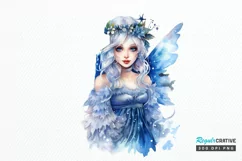 Winter Fairy Watercolor PNG Clipart Product Image 1