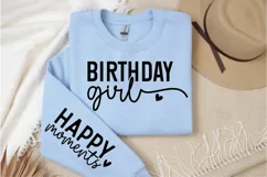 Happy Moments Birthday Girl Sleeve SVG Product Image 1