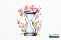 Hourglass Flower Watercolor PNG Clipart Product Image 1
