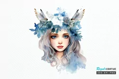 Winter Fairy Watercolor PNG Clipart Product Image 1