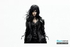 Gothic Fashion Girl PNG Clipart Product Image 1
