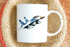 Fighter Aircraft Watercolor PNG Clipart Product Image 2