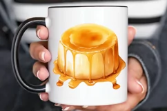 Watercolor Crème Caramel PNG Clipart Product Image 2