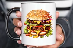 Big Hamburgers Sublimation PNG Clipart Product Image 2
