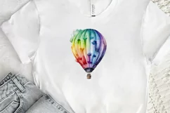 Watercolor Hot Air Balloon PNG Clipart Product Image 2