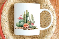 Cactus House Watercolor Sublimation PNG Clipart Product Image 2