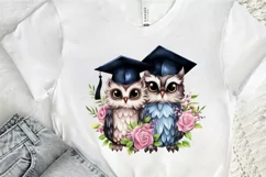 Graduation Owl Friends Sublimation PNG Clipart Product Image 2