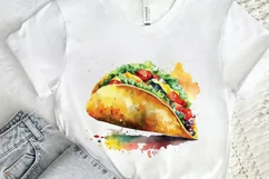 Watercolor Taco clipart png clipart Product Image 2