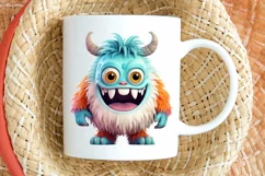 Cute Monster Watercolor Sublimation PNG Clipart Product Image 2