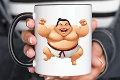 Funny Japanese Sumo Wrestler PNG Clipart Product Image 2