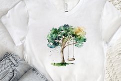 Watercolor Tree Swings PNG Clipart Product Image 2