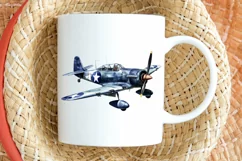 Fighter Aircraft Watercolor PNG Clipart Product Image 2