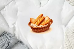Bread Basket Watercolor Sublimation PNG Clipart Product Image 2