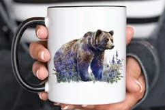 Watercolor Grizzly Bear PNG Clipart Product Image 3