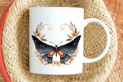 Fairy Night Moth and Moon PNG Clipart Product Image 2