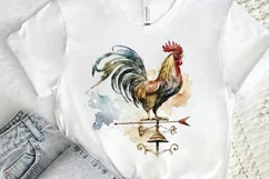 Watercolor Cockerel Wind Vane PNG Clipart Product Image 2