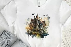 Watercolor Gothic House Clipart PNG Clipart Product Image 2