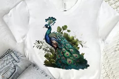 Watercolor Peacock clipart png clipart Product Image 2